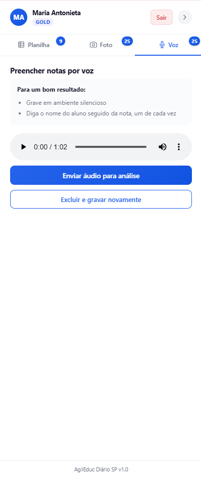 Extensão AgilEduc em uso — tela 2